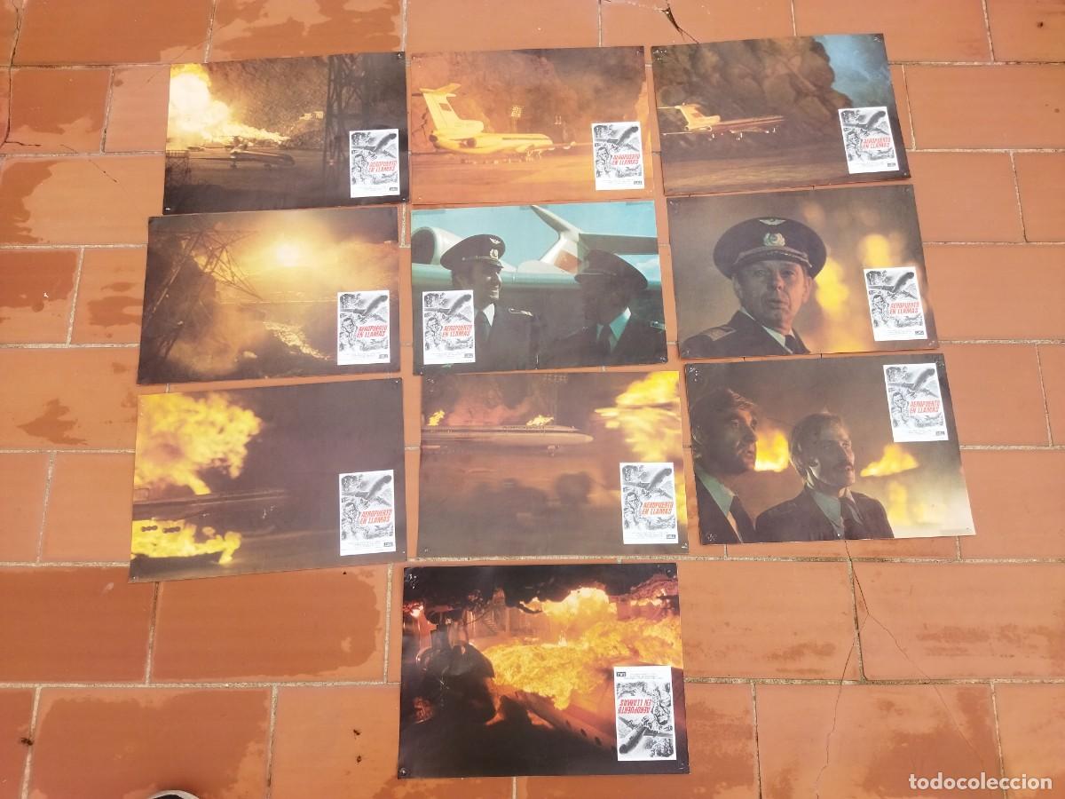 Cinema: fotocromos 10 set completo AEROPUERTO EN LLAMAS georgy zhenov alexander mitta