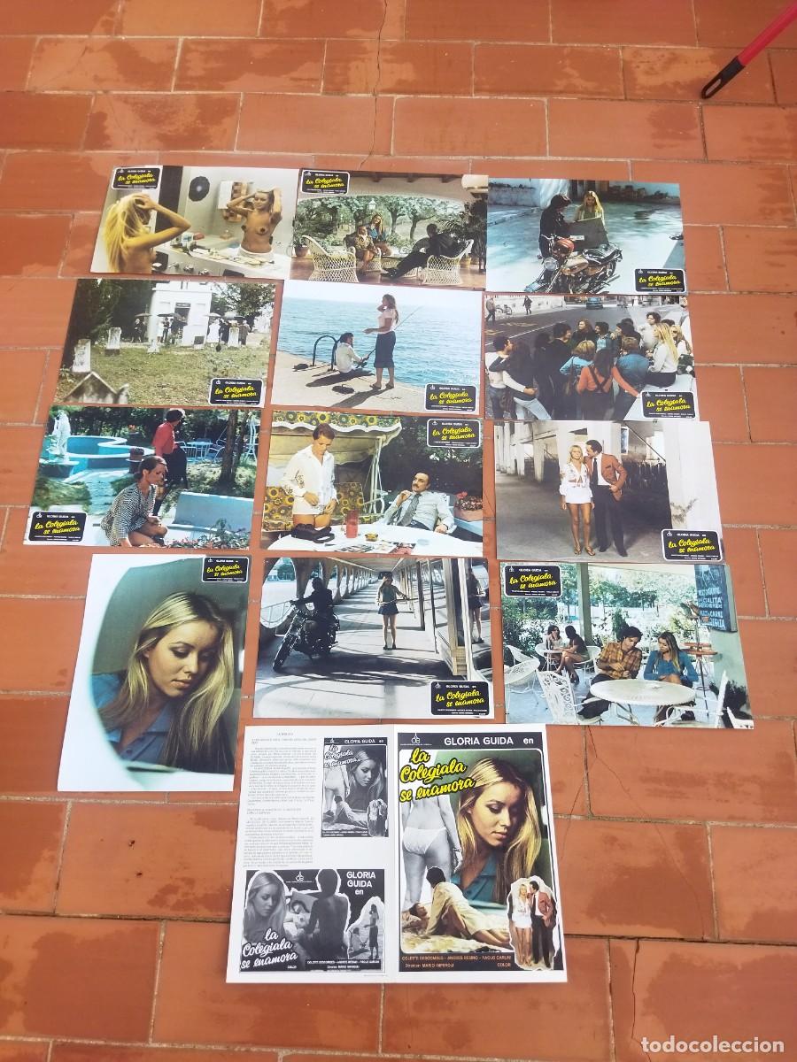 Cinema: fotocromos 12 + guia doble set completo LA GOLEGIALA SE ENAMORA gloria guida mario imperoli