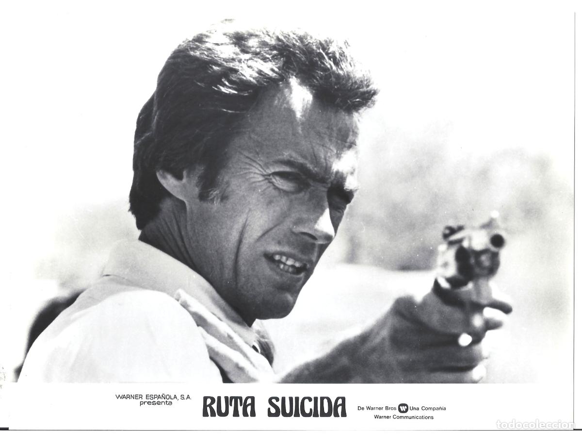 Kino: F35958 CLINT EASTWOOD RUTA SUICIDA FOTO B/N ORIGINAL ESPA&Ntilde;OLA