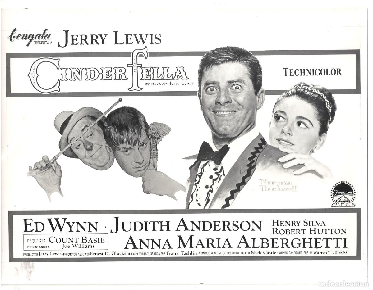 Cinema: F35977 JERRY LEWIS EL CENICIENTO NORMAN ROCKWELL FOTO B/N ORIGINAL ESPA&Ntilde;OLA