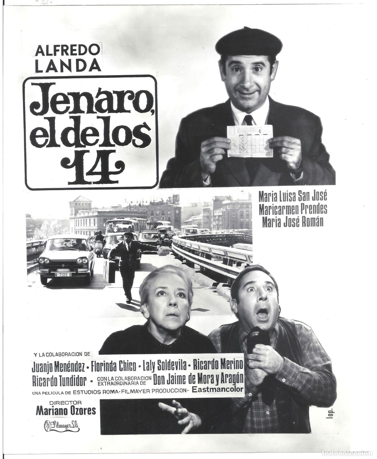 Cinema: F35989 ALFREDO LANDA JENARO EL DE LOS 14 FOTO B/N ORIGINAL ESPA&Ntilde;OLA