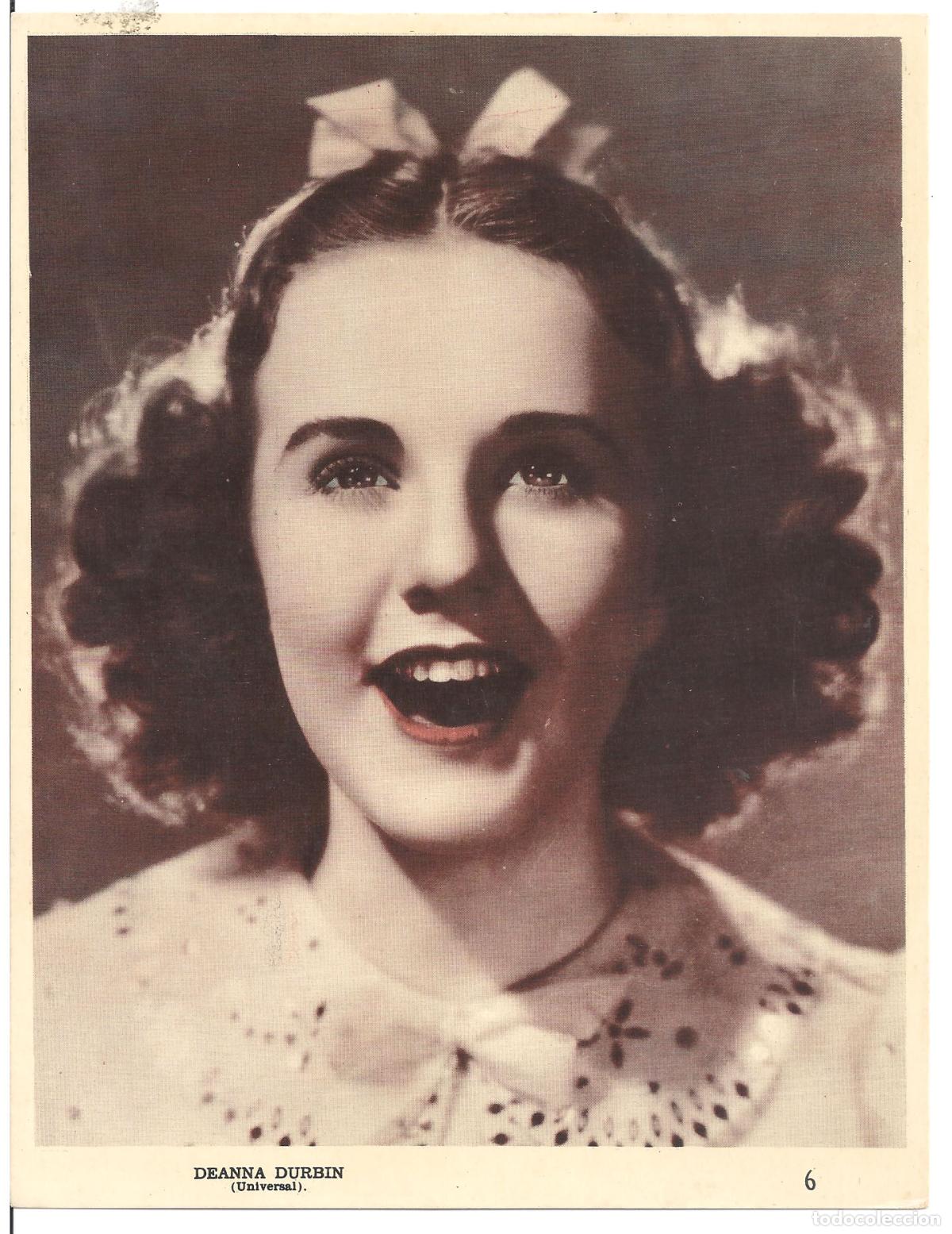 Kino: F35992 DIANA DURBIN FOTO LAMINA B/N ORIGINAL CUBANA