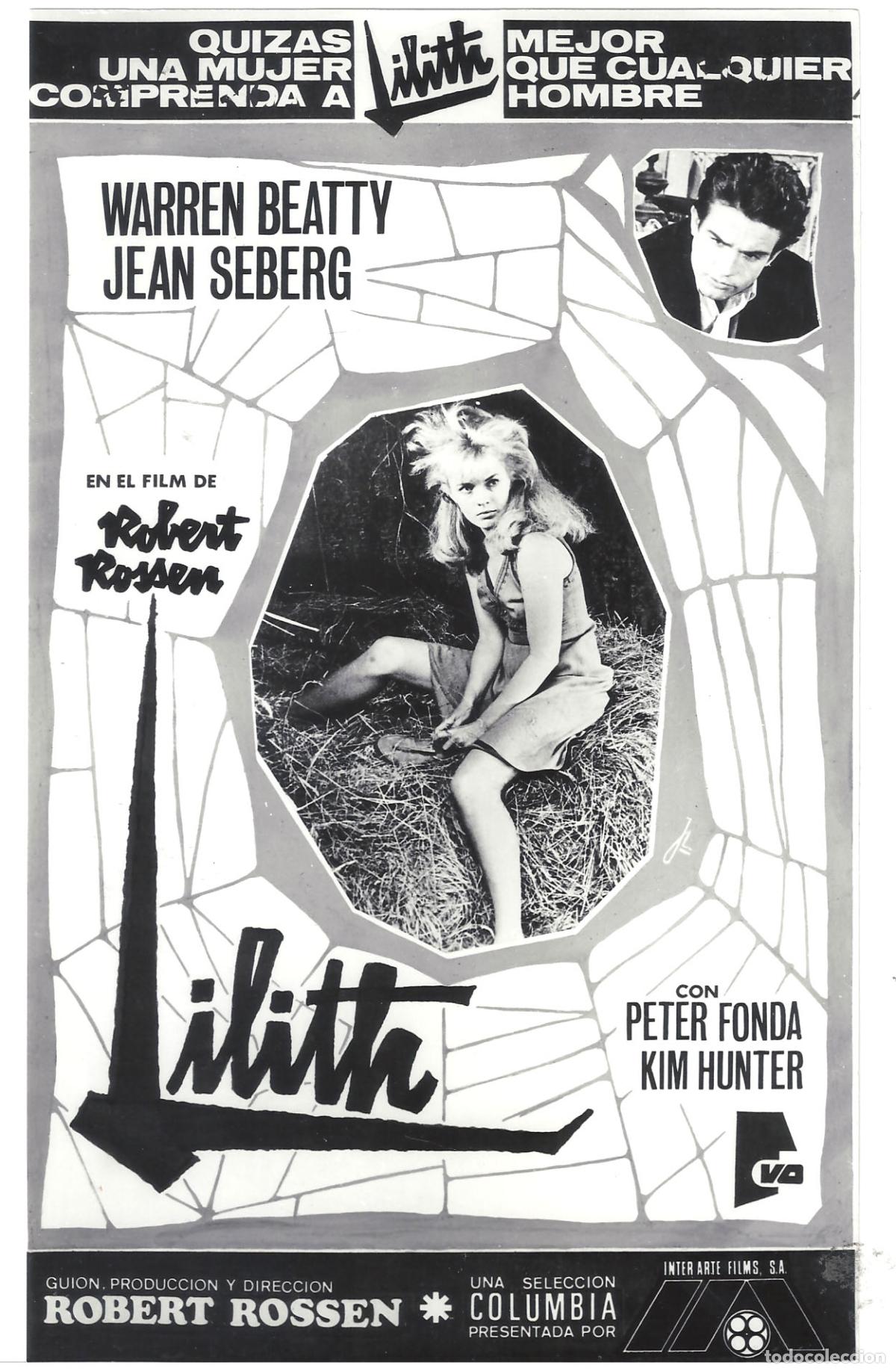 Cinema: F35999 LILITH WARREN BEATTY JEAN SEBERG FOTO B/N ORIGINAL ESPA&Ntilde;OLA