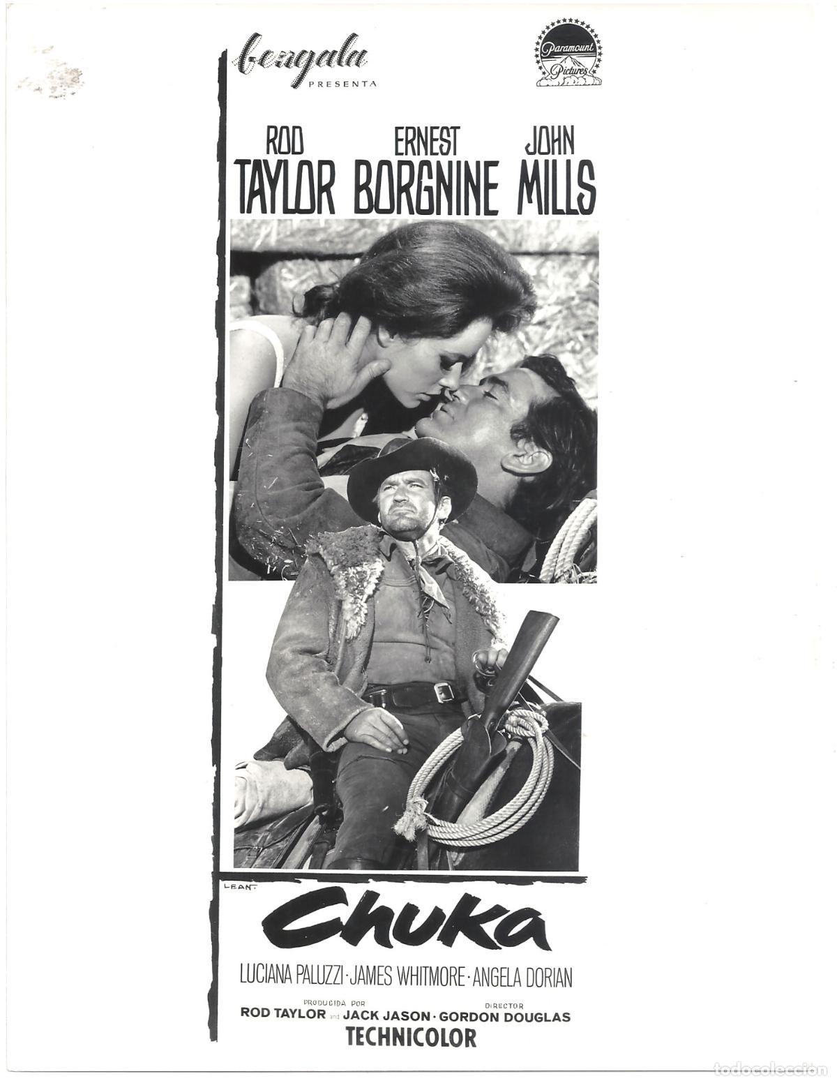 Kino: F36002 ROD TAYLOR CHUKA FOTO B/N ORIGINAL ESPA&Ntilde;OLA