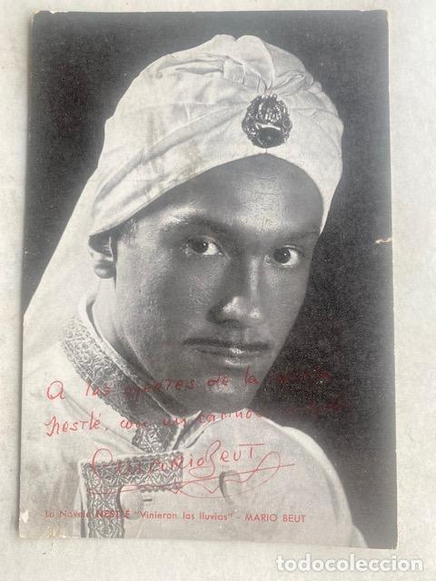 Cin&eacute;ma: Mario Beut. 1960. Foto dedicada. La Novela Nestle &rdquo;Vinieron las lluvias&rdquo;