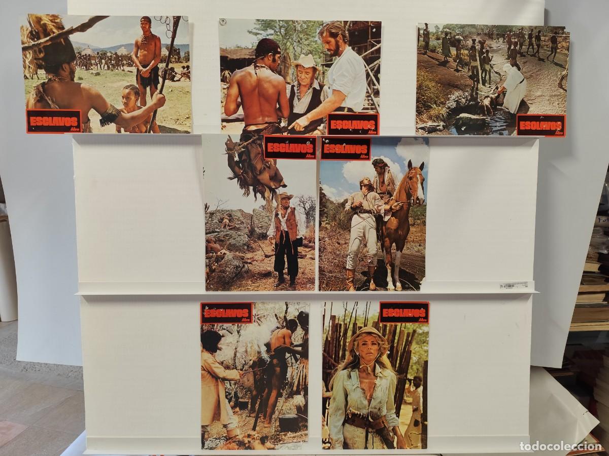 Cine: ESCLAVOS. TREVOR HOWARD, RON ELY, BRITT EKLAND. 7 FOTOCROMOS