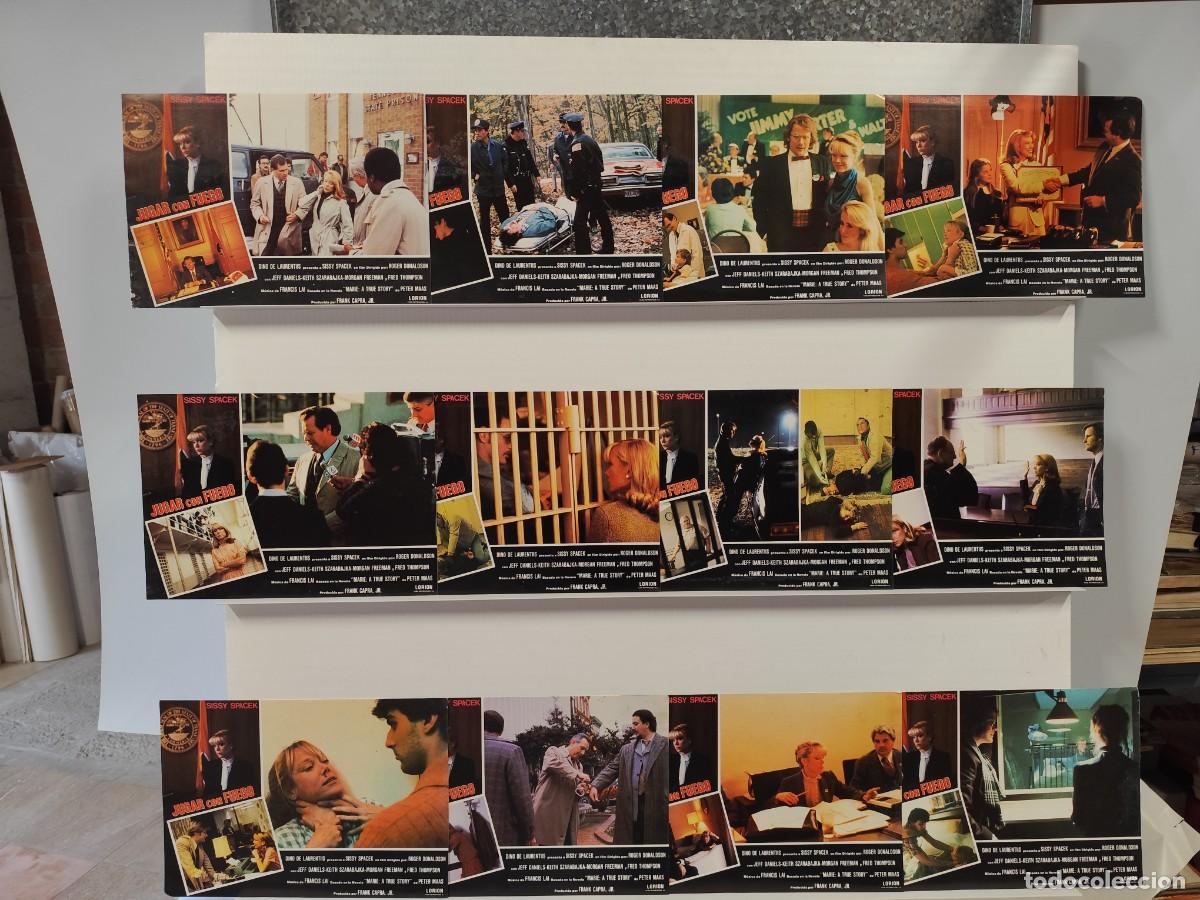 Cine: JUGAR CON FUEGO. SISSI SPACEK, JEFF DANIELS. 12 FOTOCROMOS + LA GUIA