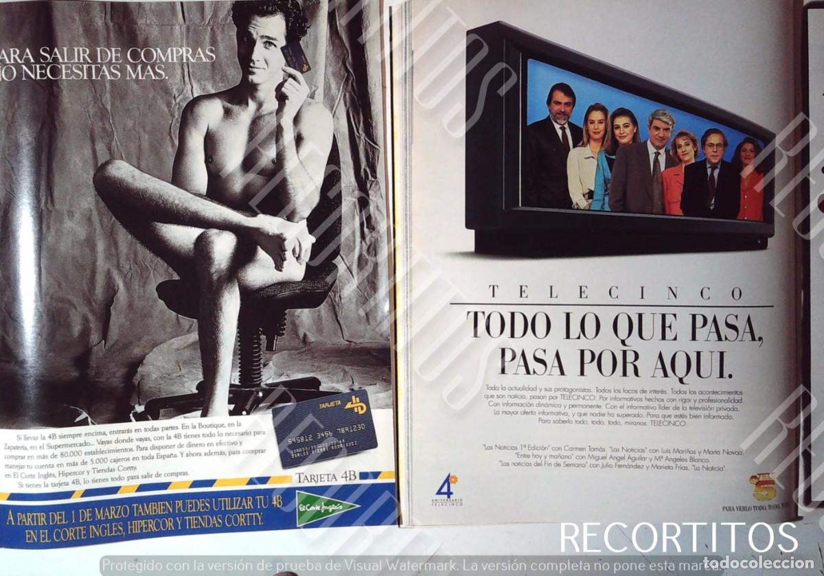 Cin&eacute;ma: TARJETA 4B ANUNCIO PUBLICIDAD TELE CINCO LUIS MARI&Ntilde;AS TELECINCO