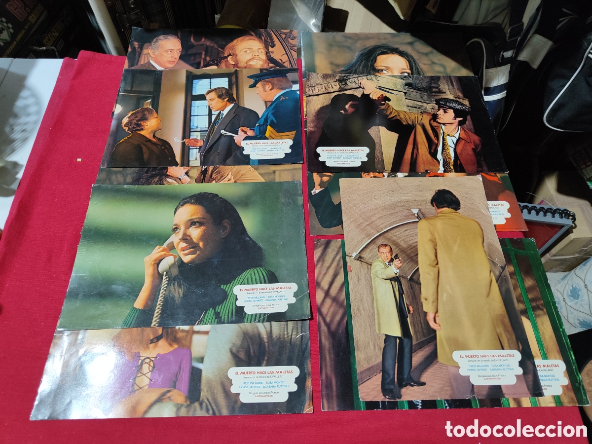 Cine: Lote 10 foto cromos EL MUERTO HACE LAS MALETAS