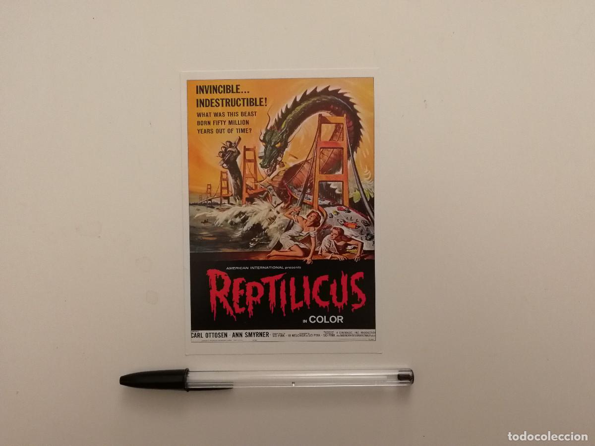 Cine: FICHA COLECCIONABLE -10*15- Reptilicus - TERROR - MONSTER MOVIE - Poul Bang, Sidney W. Pink
