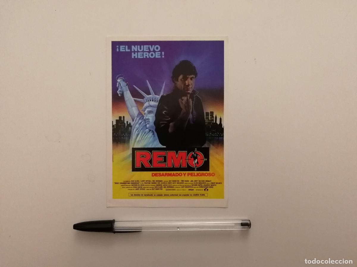 Cine: FICHA COLECCIONABLE -10*15- Remo: desarmado y peligroso - Fred Ward