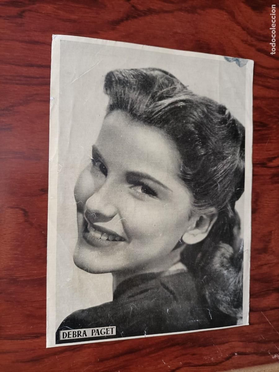 Kino: FOTO FICHA DE LA ACTRIZ. DEBRA PAGET. COLECCI&Oacute;N DE ARTISTAS DE LA PANTALLA, N&ordm; 6. 17X12 C.M.