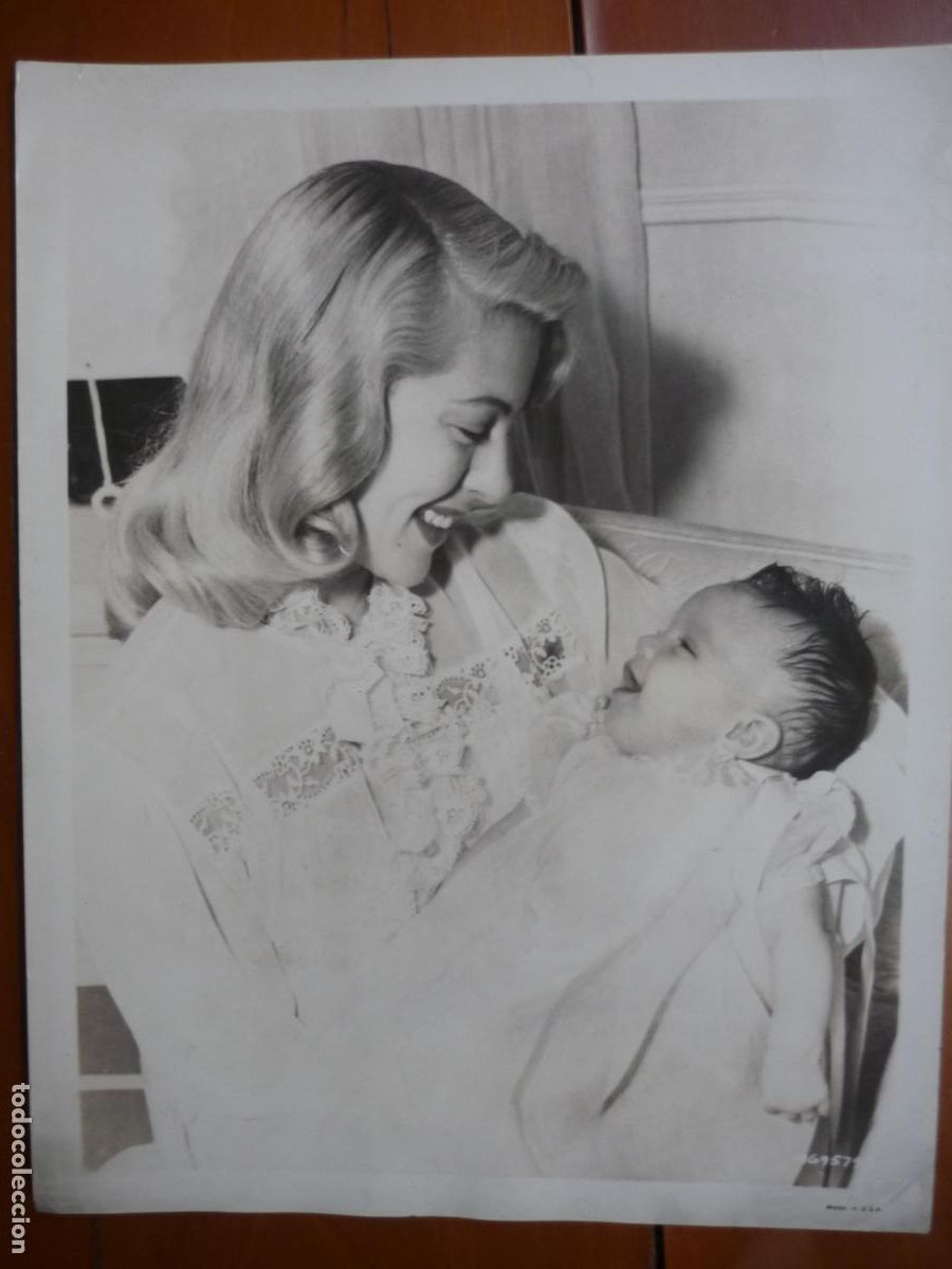 Kino: lana turner - foto original b/n - hollywood actress - con su hija cheryl
