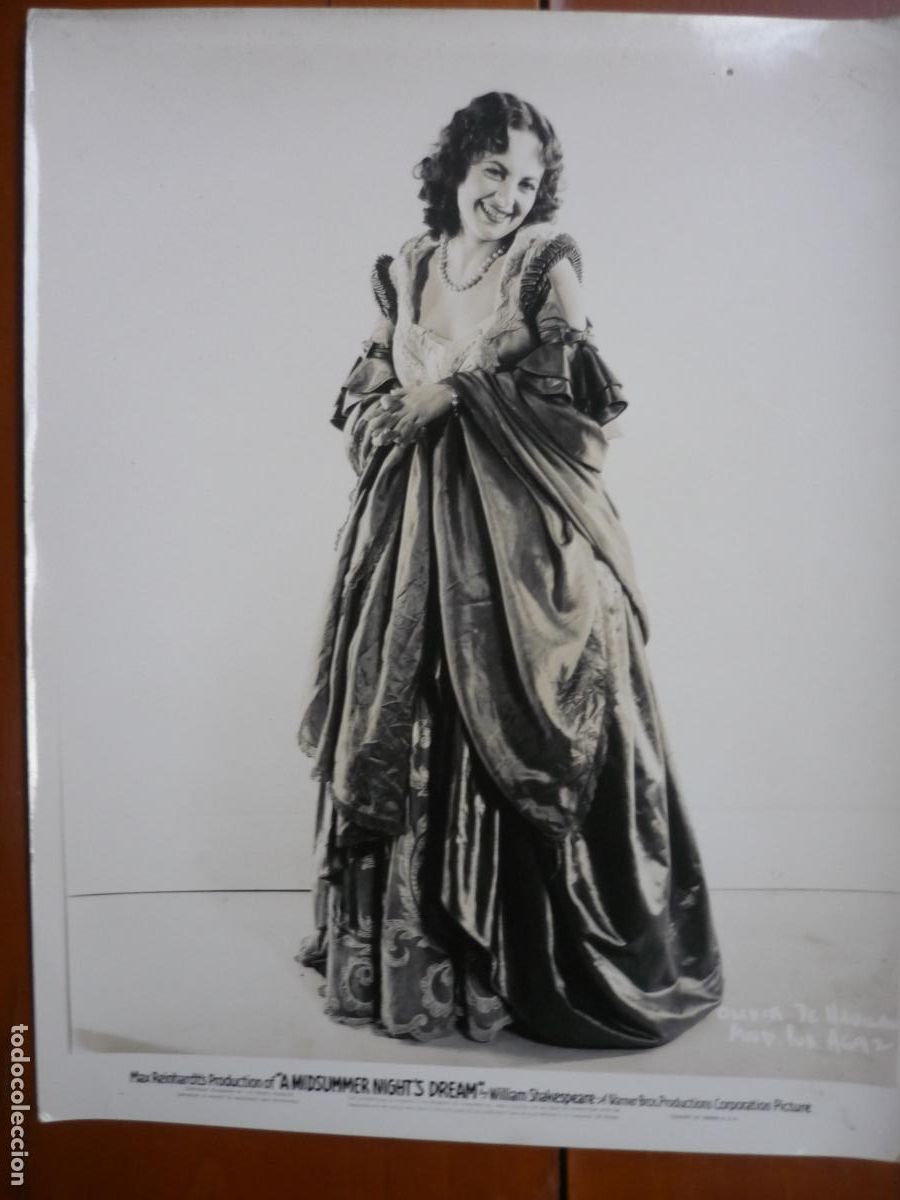 Kino: olivia de havilland - foto original b/n - hollywood actress - a midsummer night's dream