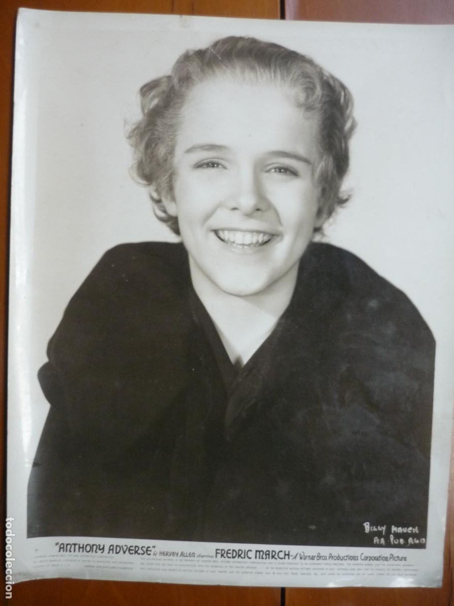 Kino: billy mauch - foto original b/n - hollywood actor - anthony adverse