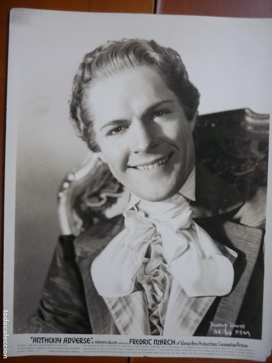 Kino: donald woods - foto original b/n - hollywood actor - anthony adverse