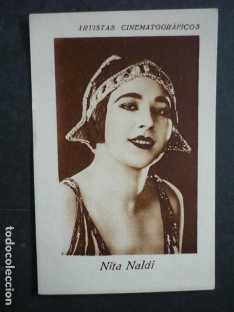 Cin&eacute;ma: NITA NALDI ACTRIZ CROMO COLECCION ARTISTAS CINEMATOGRAFICOS PUBLICIDAD RECORTABLES LA TIJERA 1928
