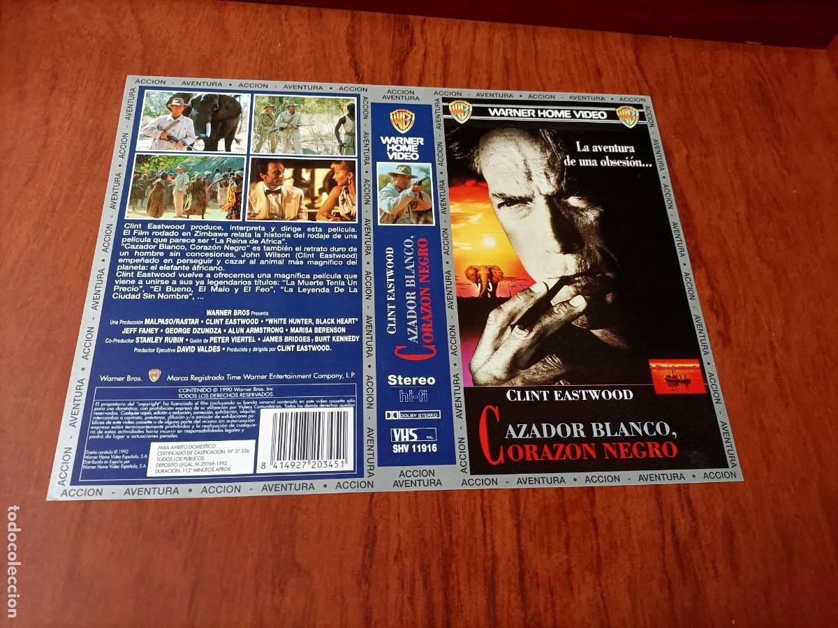 Kino: CARATULA DE LA PEL&Iacute;CULA. CAZADOR BLANCO, CAZADOR NEGRO. CLINT EASTWOOD.