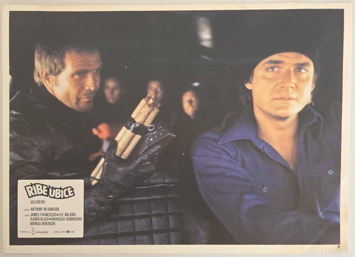 Kino: KILLERFISH (1979) &ndash; Yugoslav Lobby Card Set (7) Lee Majors, Euro-Cult Piranha Heist Thriller