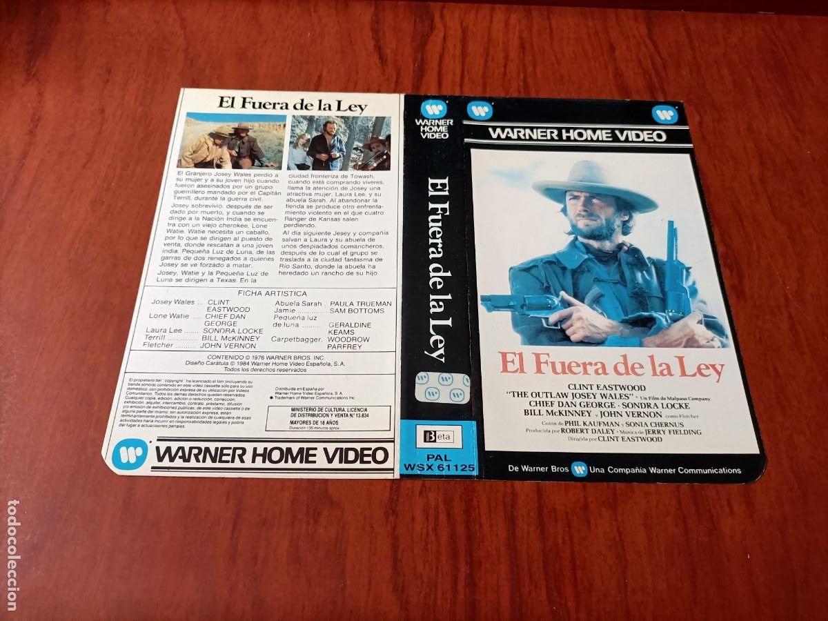 Kino: CARATULA DE LA PEL&Iacute;CULA. EL FUERA DE LA LEY. CLINT EASTWOOD. PERFECTO ESTADO.