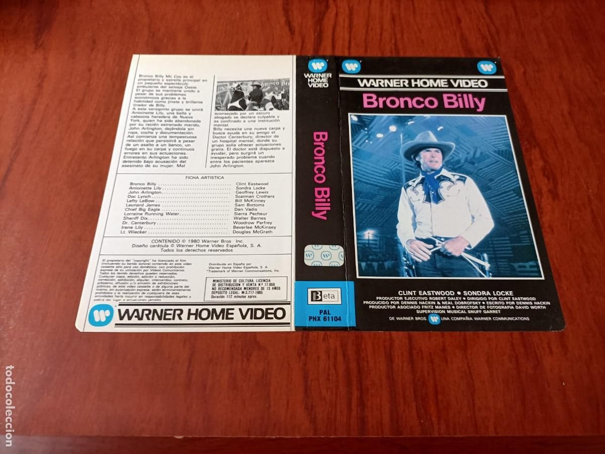 Cinema: CARATULA DE LA PEL&Iacute;CULA. BRONCO BILLY. CLINT EASTWOOD. PERFECTO ESTADO.
