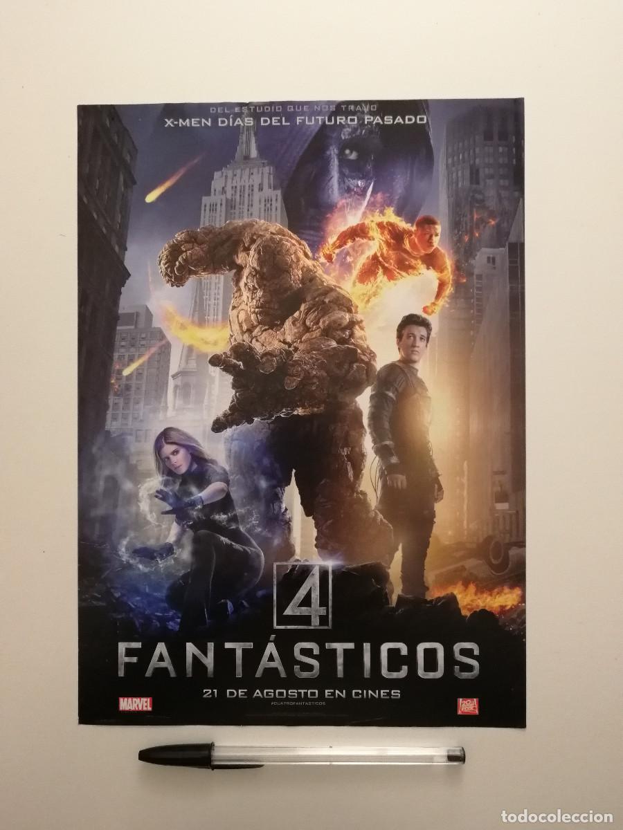 Cine: ANUNCIO ACARTONADO -A4- 4 FANTASTICOS - MARVEL - Josh Trank - Los Cuatro Fant&aacute;sticos