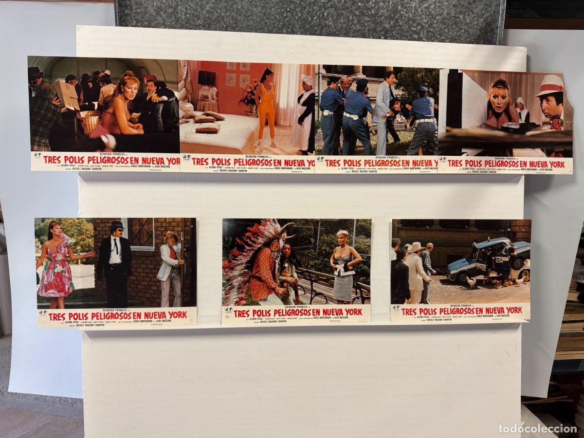Cine: Tres polis peligrosos en Nueva York, Edwige Fenech, 7 fotocromos