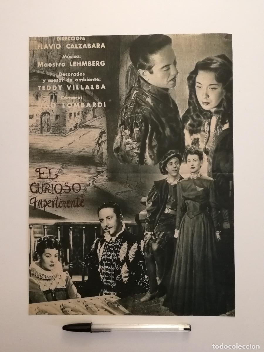 Cin&eacute;ma: ANTIGUO ANUNCIO ENCARTONADO - El curioso Impertinente- Aurora Bautista- Rosita Yarza-CINE ESPA&Ntilde;OL