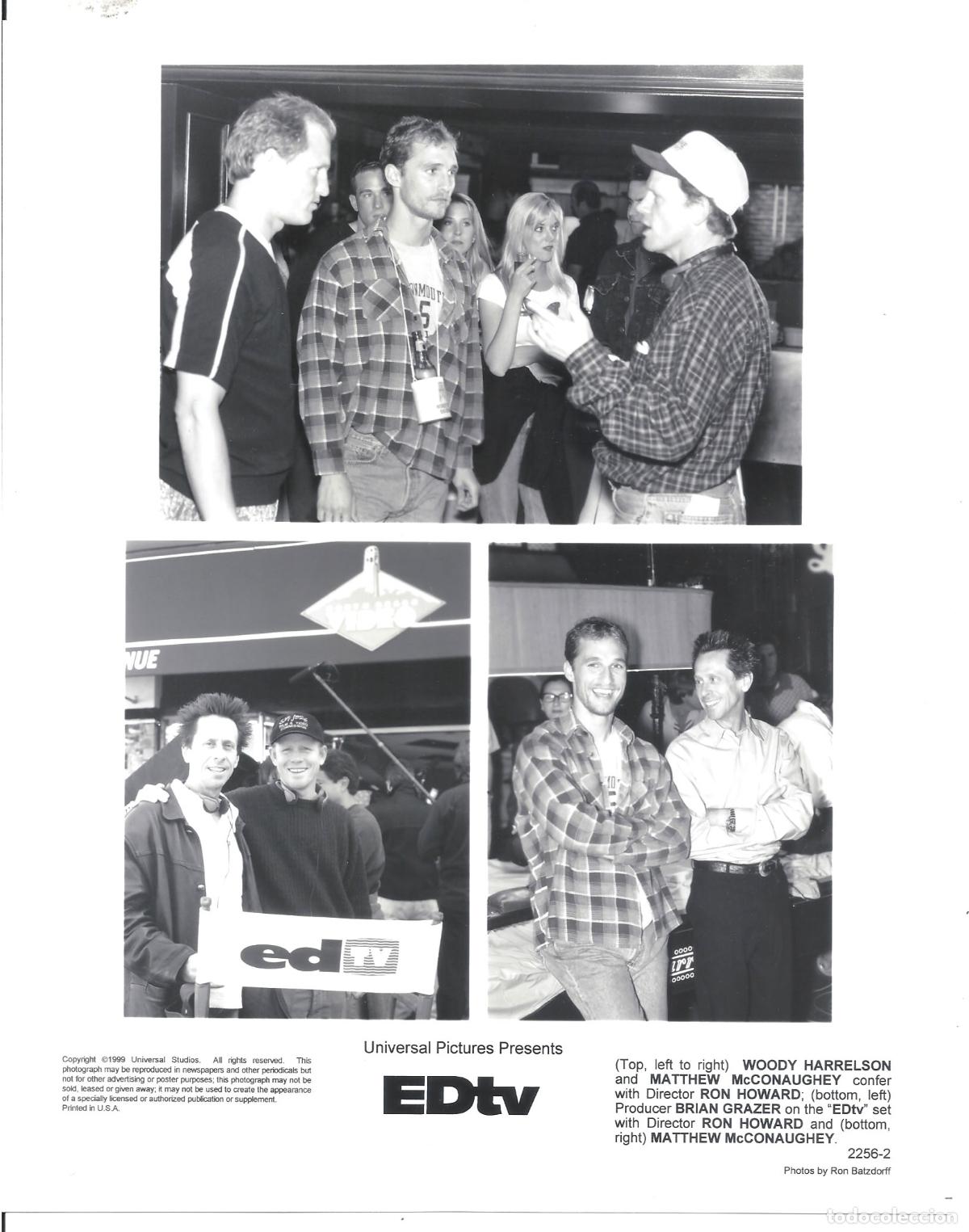 Cinema: F36045 RON HOWARD director McCONAUGHEY HARRELSON EDtv FOTO B/N ORIGINAL AMERICANA fot BATZDORFF