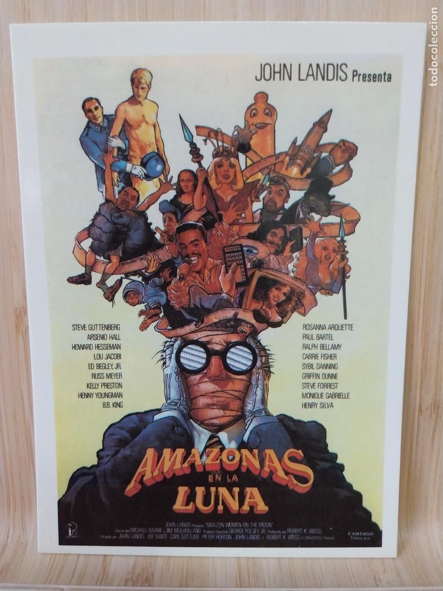 Kino: AMAZONAS EN LA LUNA POSTAL BEST FILMS 201 SC A&Ntilde;OS 80 ORIGINAL