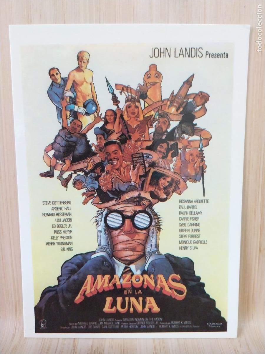 Kino: AMAZONAS EN LA LUNA POSTAL BEST FILMS 201 SC A&Ntilde;OS 80 ORIGINAL *