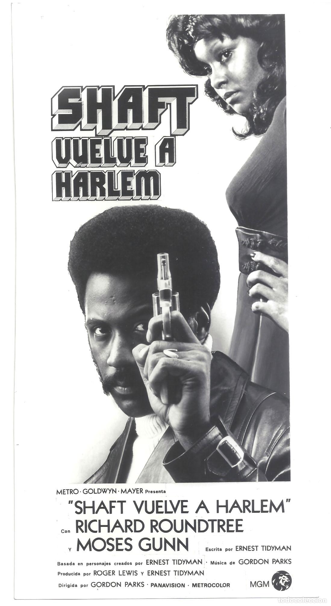 Cinema: F36093 SHAFT VUELVE A HARLEM RICHARD ROUNDTREE FOTO B/N ORIGINAL ESPA&Ntilde;OLA
