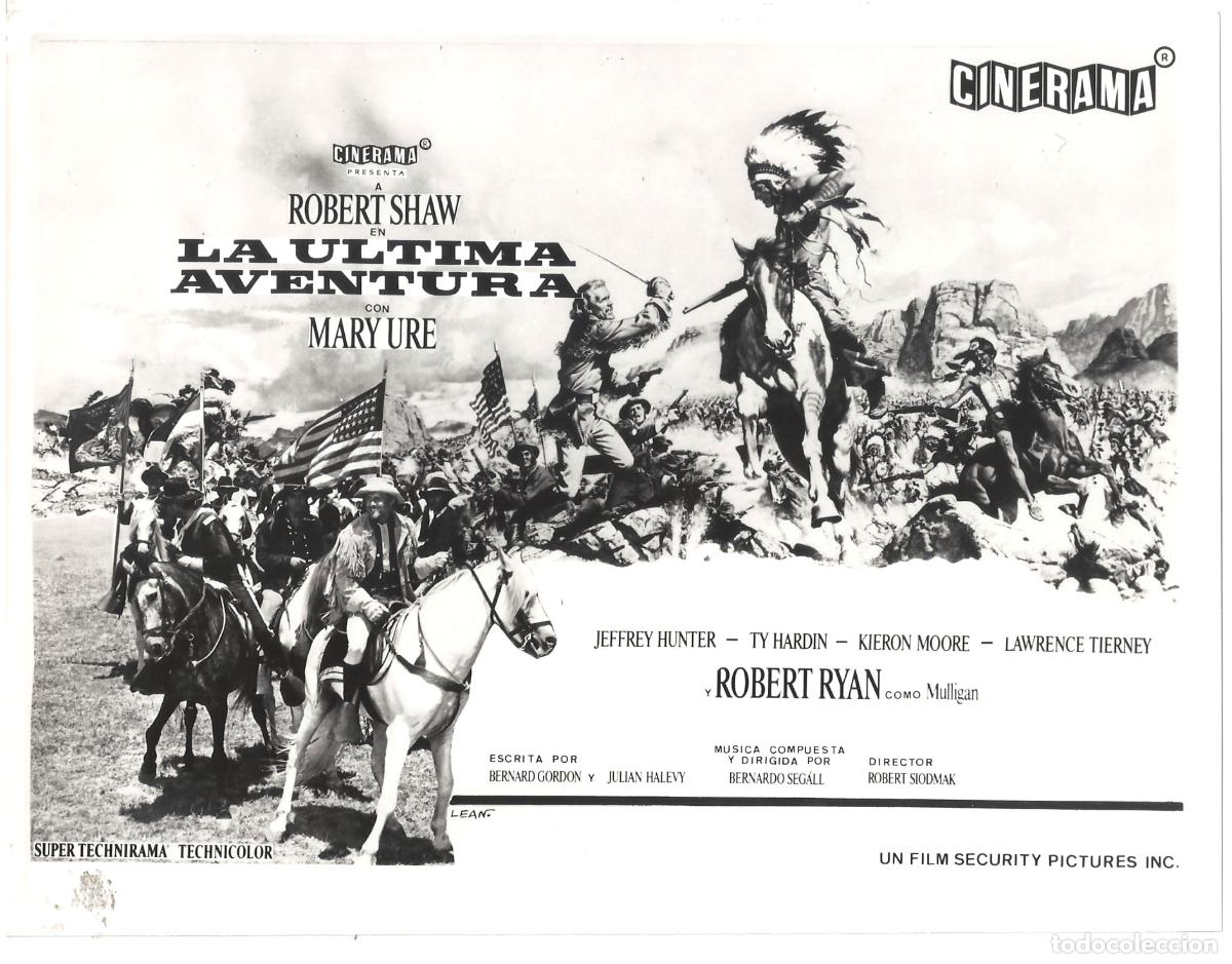 Cinema: F36096 ROBERT SHAW LA ULTIMA AVENTURA CUSTER FOTO B/N ORIGINAL ESPA&Ntilde;OLA
