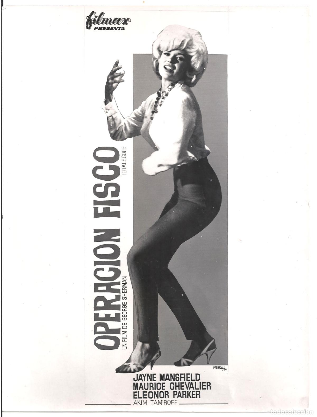 Cinema: F36113 JAYNE MANSFIELD OPERACION FISCO FOTO B/N ORIGINAL ESPA&Ntilde;OLA