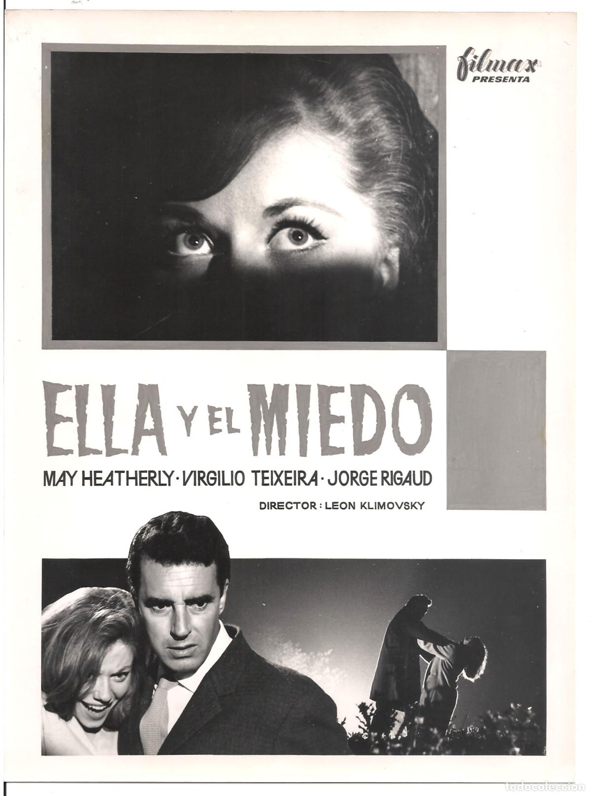 Cinema: F36114 MAY HEATHERLY ELLA Y EL MIEDO LEON KLIMOVSKY TERROR FOTO B/N ORIGINAL ESPA&Ntilde;OLA