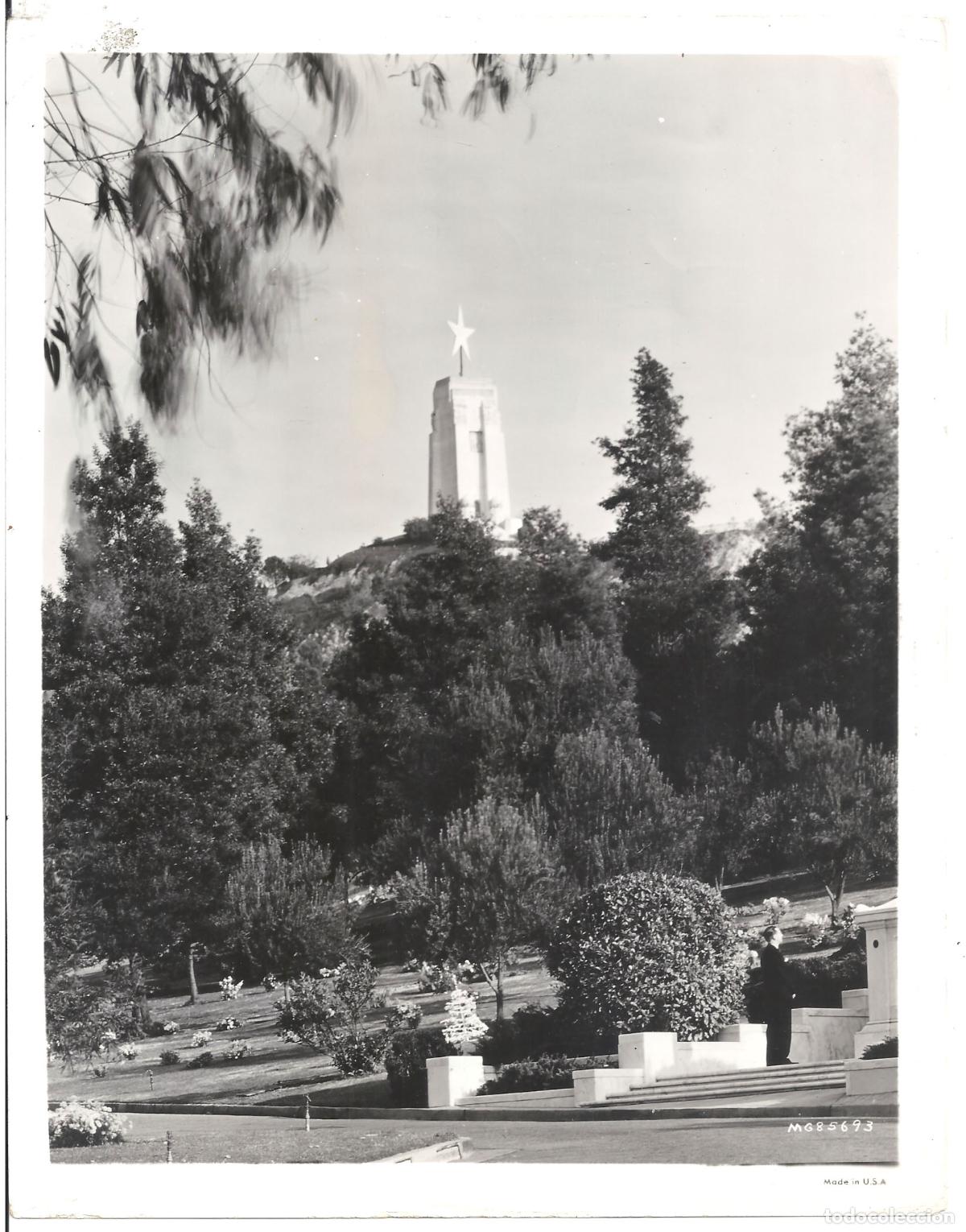 Cinema: F36137 TOWER OF LEGENDS IN FOREST LAWN MEMORIAL PARK HOLLYWOOD FOTO B/N ORIGINAL AMERICANA