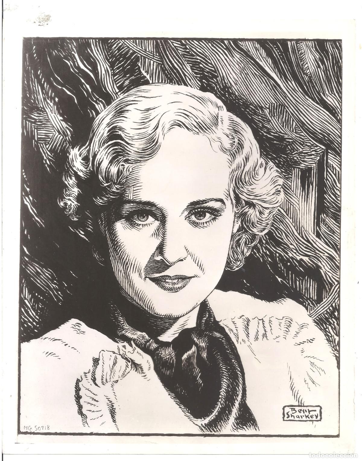 Cinema: F36142 MADGE EVANS RETRATO DE BERT SHARKEY FOTO B/N ORIGINAL AMERICANA