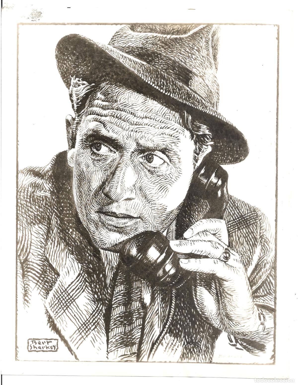 Cinema: F36143 SPENCER TRACY RETRATO DE BERT SHARKEY FOTO B/N ORIGINAL AMERICANA