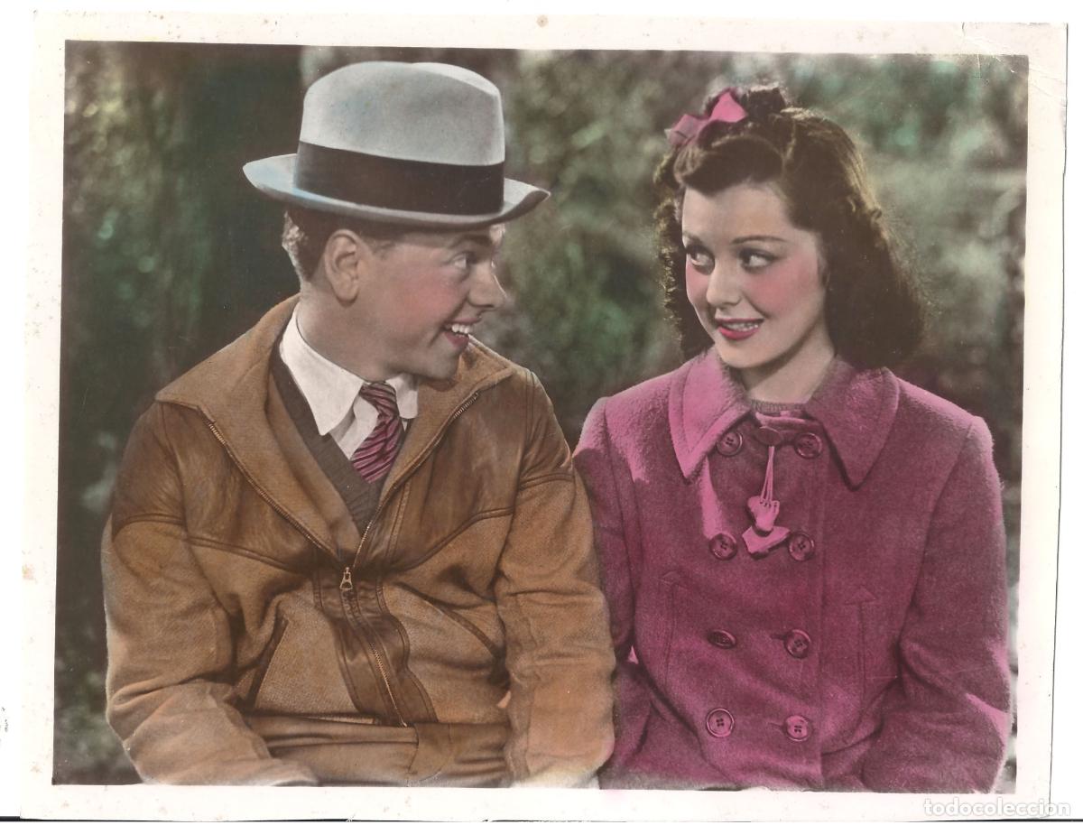 Cine: F36151 MICKEY ROONEY ANN RUTHERFORD FOTO COLOREADA ORIGINAL AMERICANA