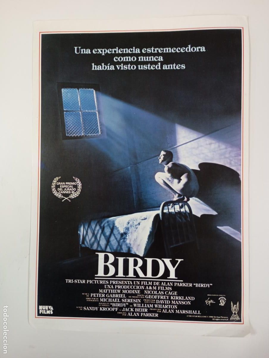 Cinema: FICHA CARTEL PEL&Iacute;CULA BIRDY. ALAN PARKER. TDKR38