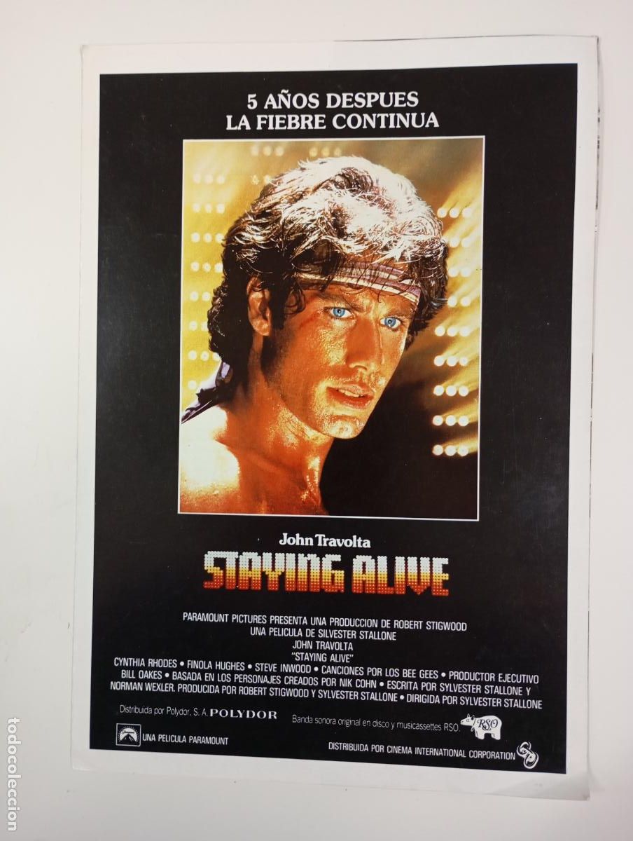 Cinema: FICHA CARTEL PEL&Iacute;CULA STAYING ALIVE. JOHN TRAVOLTA. TDKR38