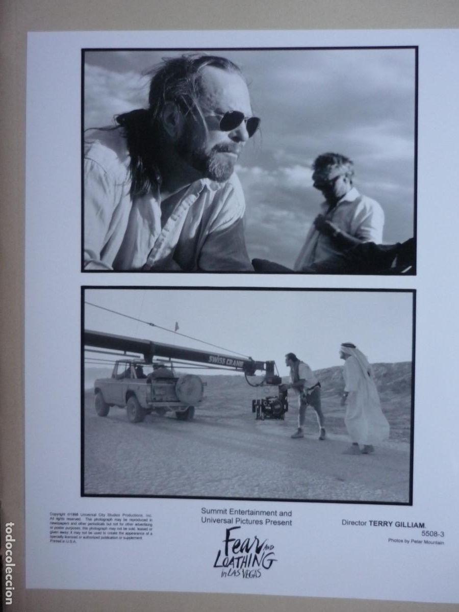 Cinema: terry gilliam - foto original b/n - director de cine filmmaker - fear and loathing in las vegas