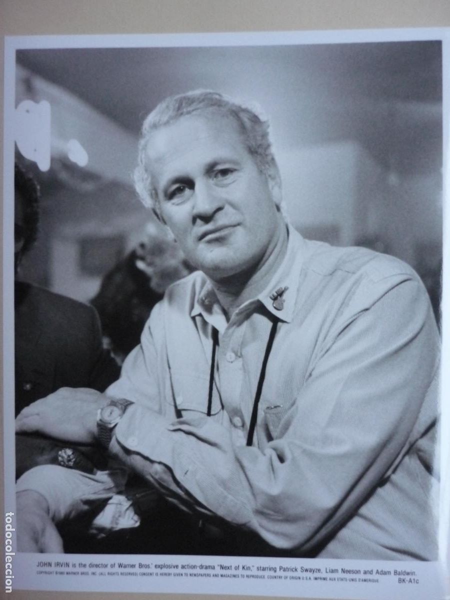 Cinema: john irwin - foto original b/n - director de cine filmmaker - next of kin con su propia ley