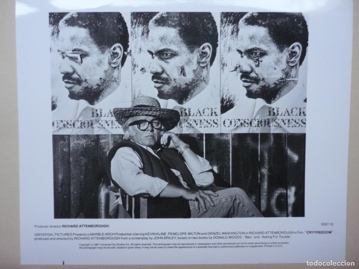 Cinema: richard attenborough - foto original b/n - director de cine filmmaker - cry freedom