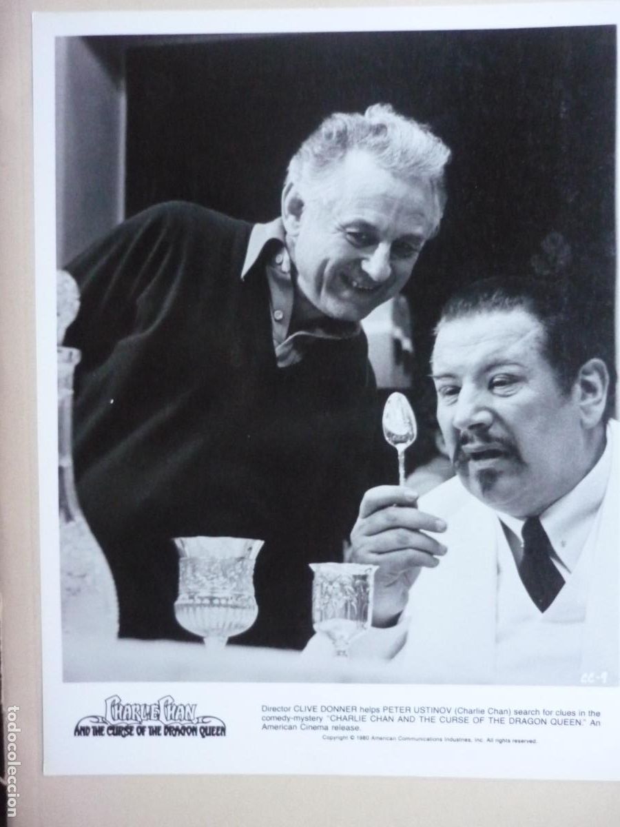 Cinema: clive donner - foto original b/n - director de cine filmmaker - peter ustinov