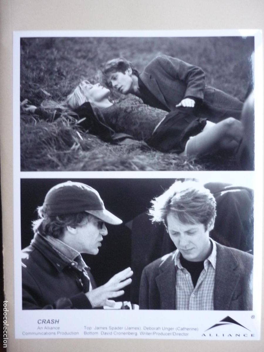 Cinema: david cronenberg - foto original b/n - director de cine filmmaker - crash deborah unger james spader