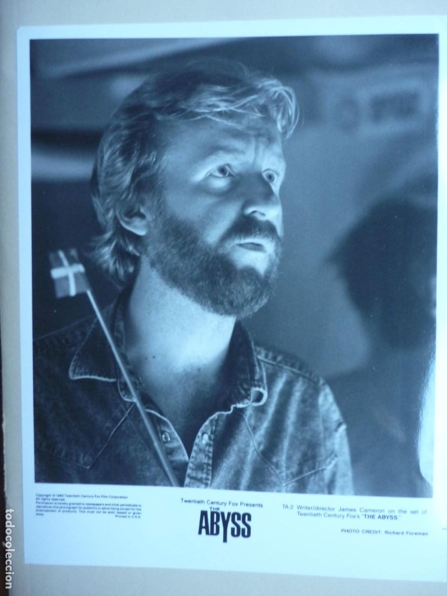 Cinema: james cameron - foto original b/n - director de cine filmmaker - the abyss