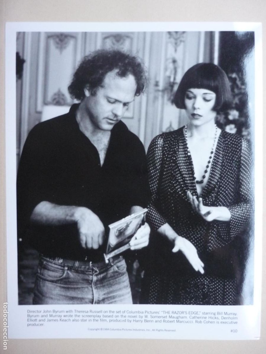 Cinema: john byrum - foto original b/n - director de cine filmmaker - the razor's edge theresa russell