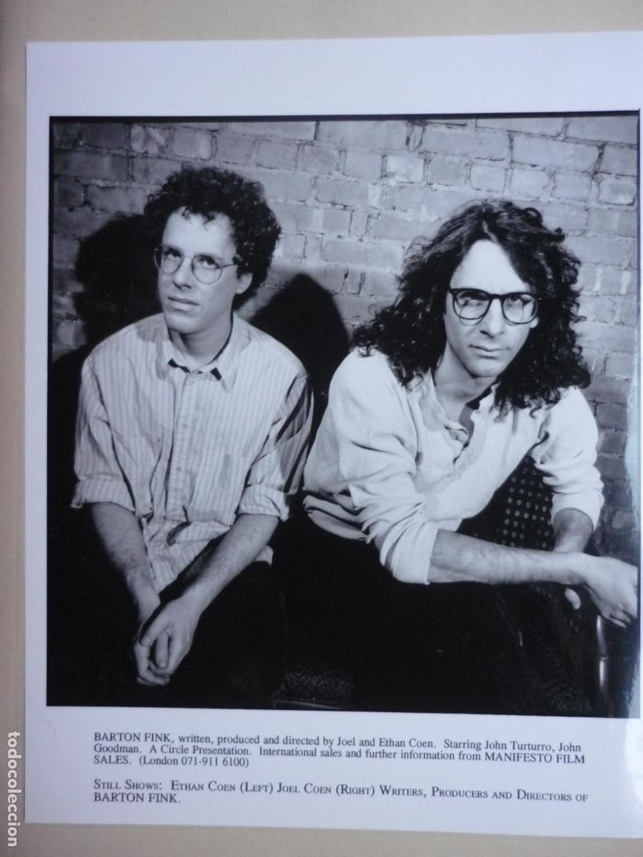 Cinema: joel and ethan coen - foto original b/n - director de cine filmmaker - barton fink