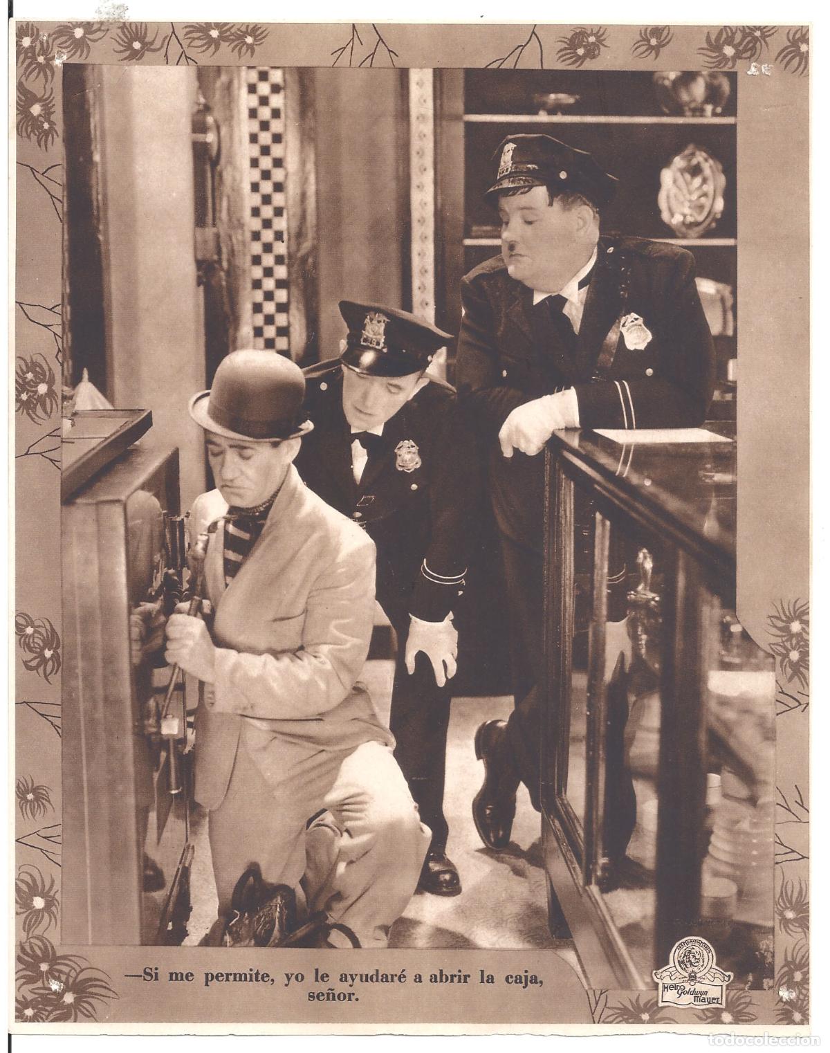 Kino: F36212 STAN LAUREL OLIVER HARDY ASES DE LA MALA PATA FOTOCROMO B/N ORIGINAL ESPA&Ntilde;OL